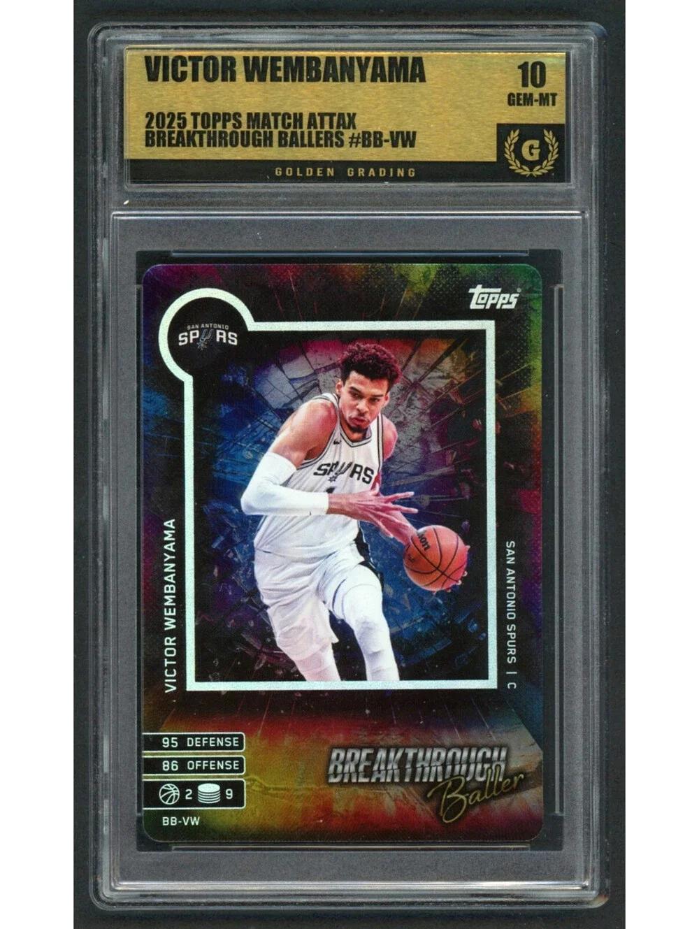 2025-26 Topps Match Attax #BB-VW Victor Wembanyama BT.Baller Graded 10 Gem Mint